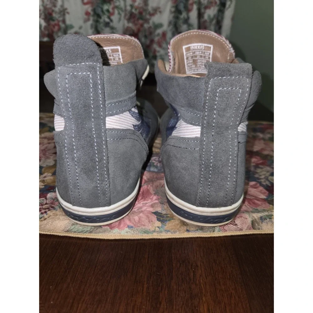 Inkkas Bald Eagle Camping Boot Men's 11 Women's 13 Gray Suede Shoes High Top